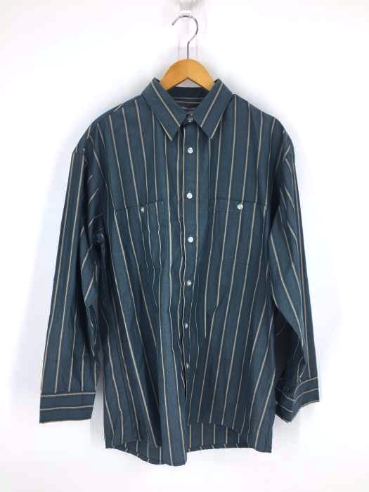 USED古着(ユーズドフルギ) ストライプ ワークシャツ メンズ JPN：L
