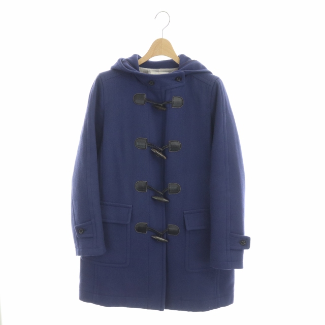 MACKINTOSH PHILOSOPHY(マッキントッシュフィロソフィー) ダッフルコート アウター フード ウール 38 青 ブルー /DF レディース  38（日本サイズM相当）