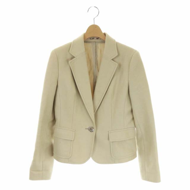 BURBERRY LONDON(バーバリーロンドン) バーバリー ロンドン BURBERRY LONDON テーラードジャケット 1B 総裏地 ロゴボタン 42 ベージュ /HS ■EC レディース レディース  42（日本サイズM相当）