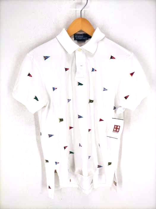Polo by RALPH LAUREN(ポロバイラルフローレン) 国旗柄総柄コットンポロシャツ メンズ JPN:M