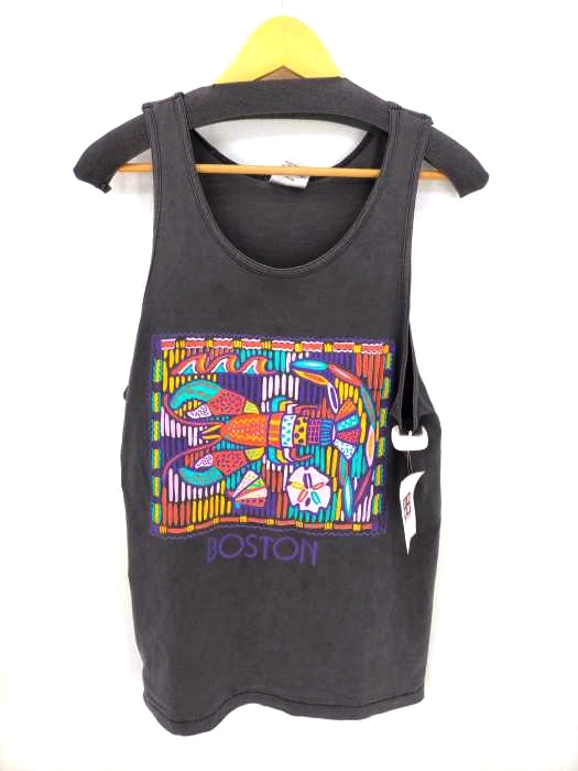 ONEITA(オニータ) 80~90S タンクトップ BOSTON お土産Tシャツ スーベニア メンズ import:L