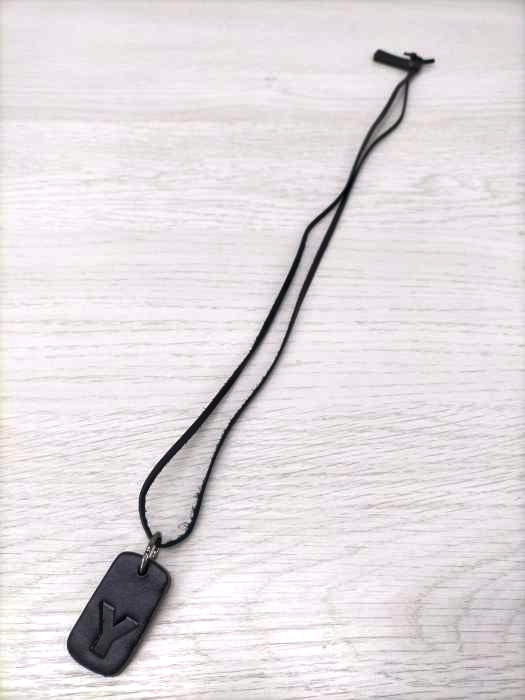 Ground Y Yohji Yamamoto(グラウンドワイ ヨウジヤマモト) カウレレザー紐 ネックレス メンズ 表記無