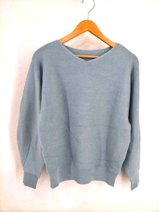 マウジー moussy TUCK SLEEVE V NECK KNIT レディース  FREE