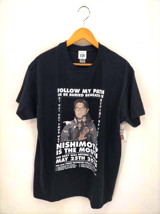 NISHIMOTO IS THE MOUTH(ニシモトイズザマウス) THE NEW ORDER T-SHIRT BLACK フロントプリントTシャツ メンズ JPN：L