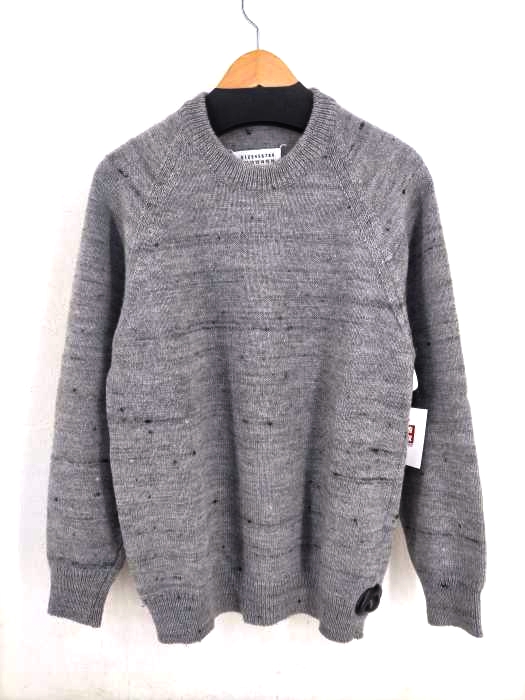 Maison Margiela(メゾンマルジェラ) ツイードラグランウールニットセーター メンズ JPN：M