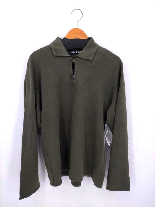 イッセイミヤケ ISSEY MIYAKE 92AW 黒タグ ハーフボタンスウェット メンズ JPN：M