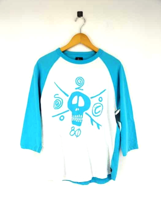 ステューシー Stussy スカルロゴラグランスリーブTシャツ レディース  M