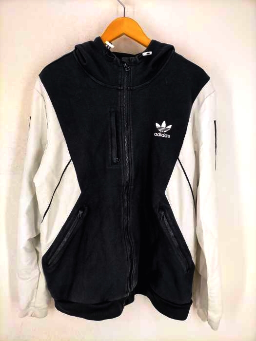 アディダス adidas ナイロン切り替え ジップアップ パーカー メンズ JPN：XL