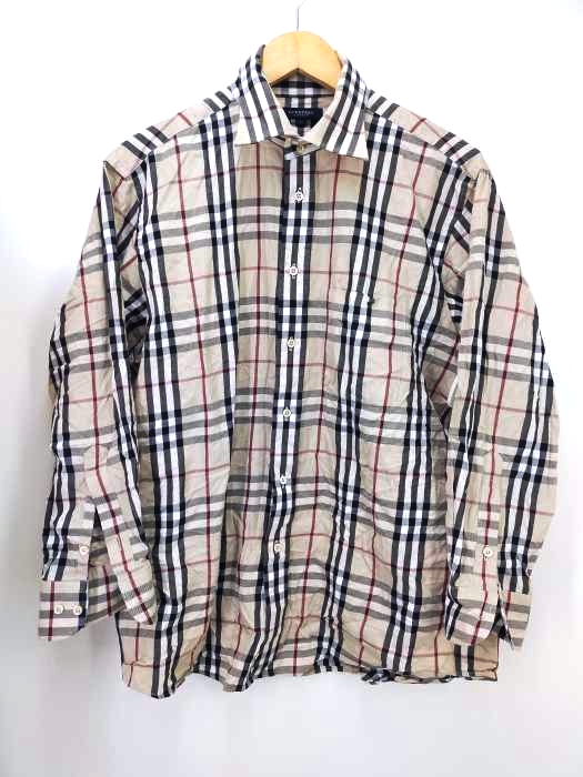 バーバリー BURBERRY ノバチェック柄長袖シャツ メンズ JPN：L