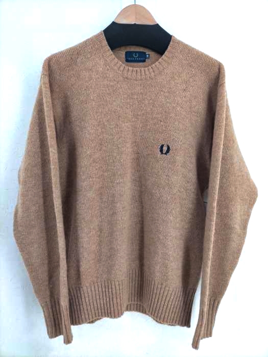 フレッドペリー FRED PERRY ロゴ刺繍 ウールニット  メンズ JPN：M