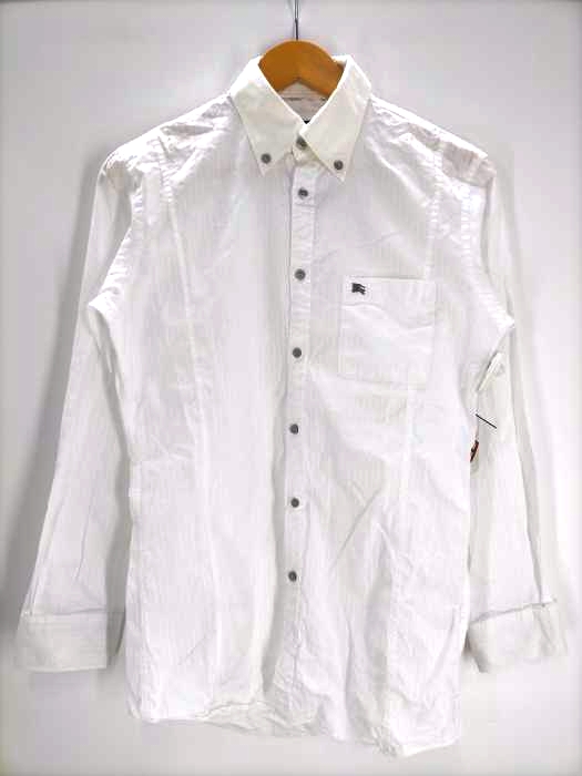 バーバリーブラックレーベル BURBERRY BLACK LABEL ワンポイント刺しゅう B.Dシャツ メンズ US：38