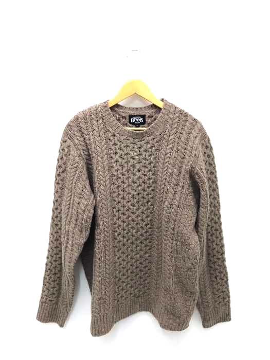 BEAMS(ビームス) カラーネップ アランニット メンズ トップス ニット・セーター