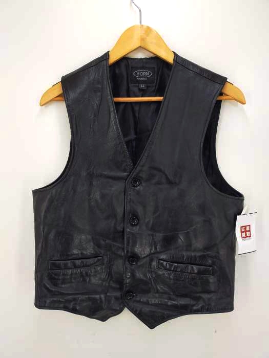 HORN WORKS(ホーンワークス) レザーベスト メンズ JPN：XL