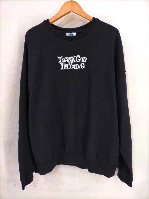 9090(ナインティナインティ) thank god im young スウェット メンズ JPN：XL