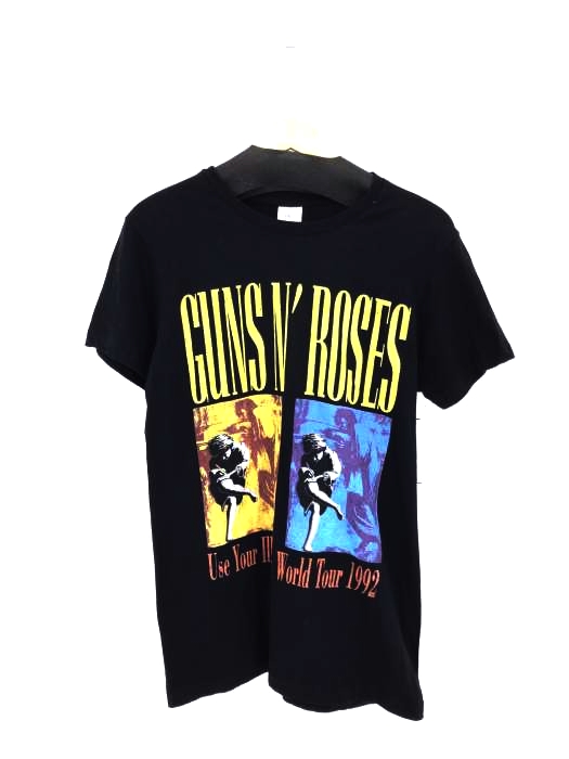 USED古着(ユーズドフルギ) コピーライト2020 復刻 GUNS N' ROSES  WORLD TOUR 1992 Tシャツ UK製 メンズ JPN：S