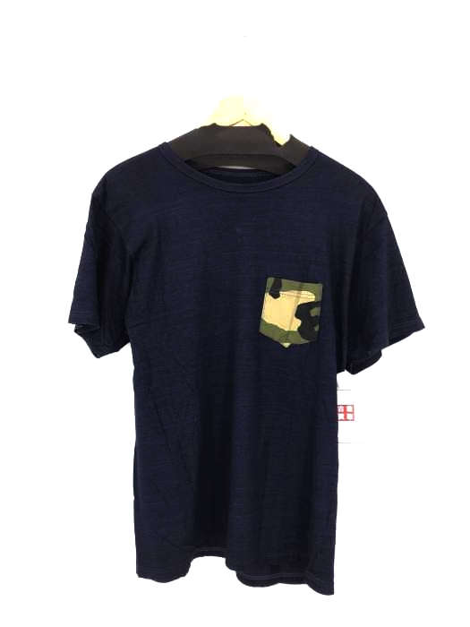 SOPHNET.(ソフネット) FABRIC MIX INDIGO POCKET TEE メンズ JPN：M