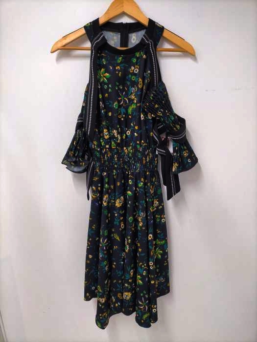 USED古着(ユーズドフルギ) コットンシルク混花柄ポリエステルワンピース レディース JPN：S