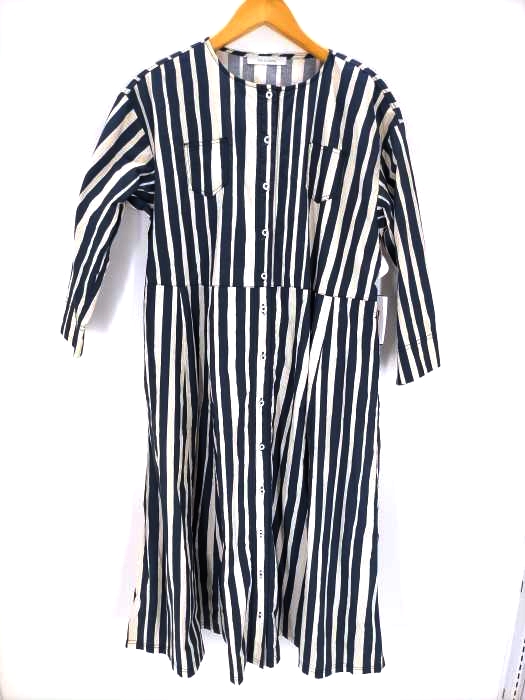 PONT DE CHALONS 21ss ノーカラーワイドシャツワンピース レディース 表記無