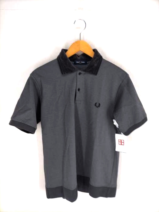 FRED PERRY(フレッドペリー) 襟パイル地 刺繍ポロシャツ メンズ JPN：M