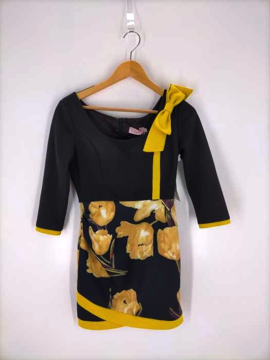 USED古着(ユーズドフルギ) {{sobre}}フラワープリントドッキングワンピース ミニドレス レディース JPN：M