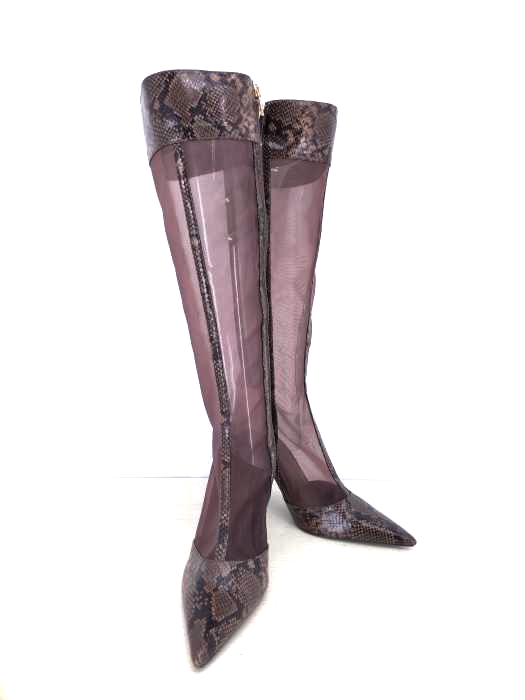 イエロー YELLO BARE MESH LONG BOOTS メッシュサマーブーツ レディース JPN：L