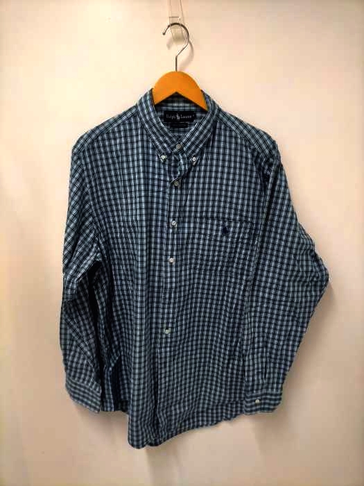 ラルフローレン RALPH LAUREN スモールポニー刺繍チェック柄ボタンダウンシャツ メンズ  100