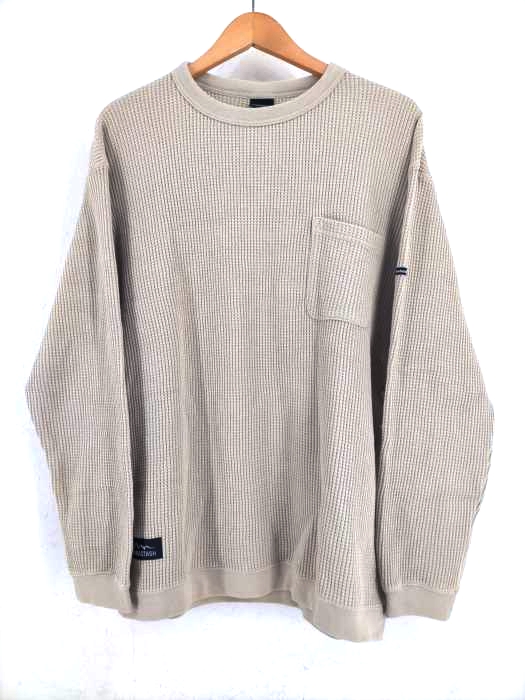 マナスタッシュ MANASTASH ワッフル地 胸ポケットロンT メンズ import：S