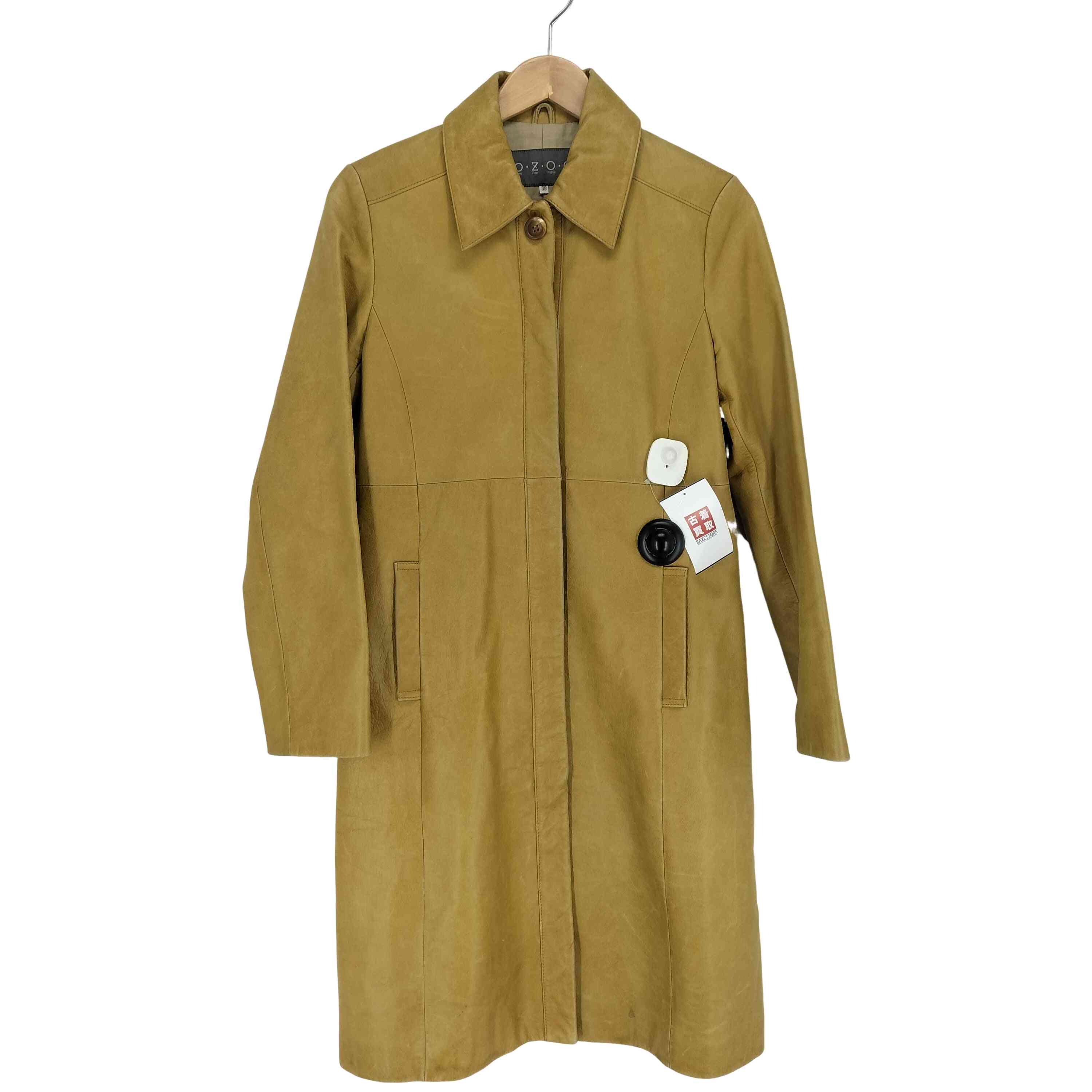 OZOC(オゾック) カウレザーステンカラーコート レディース 38【中古】【ブランド古着バズストア】