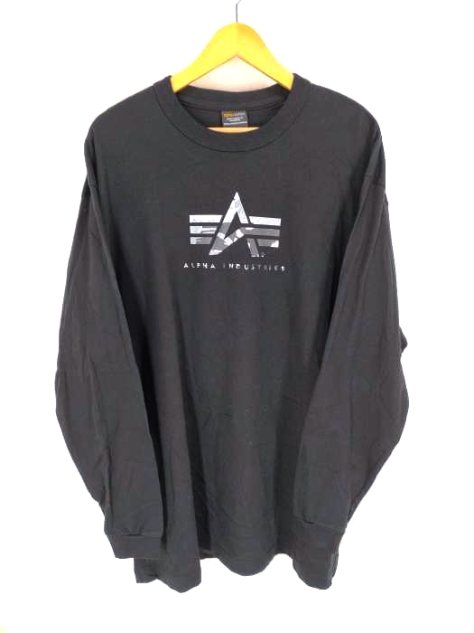 ALPHA INDUSTRIES(アルファインダストリーズ) FLYING A-MARK ロングスリーブクルーネックカットソー メンズ  3L