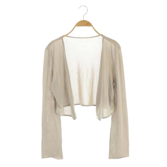 FOXEY(フォクシー) フォクシーブティック  FOXEY BOUTIQUE ニット ボレロ カーディガン 長袖 ロゴプレート 40 ベージュ 37518 /AA ■OS レディース レディース  40(日本サイズM相当）