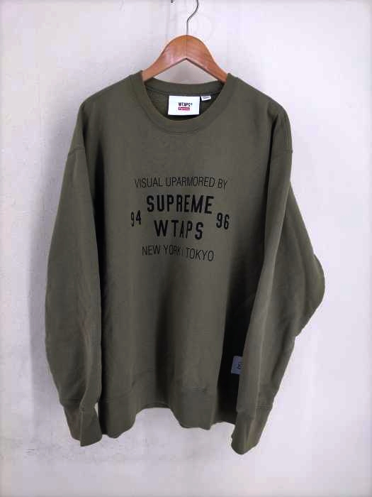 Supreme(シュプリーム) 21AW Crewneck Light Olive メンズ JPN：L