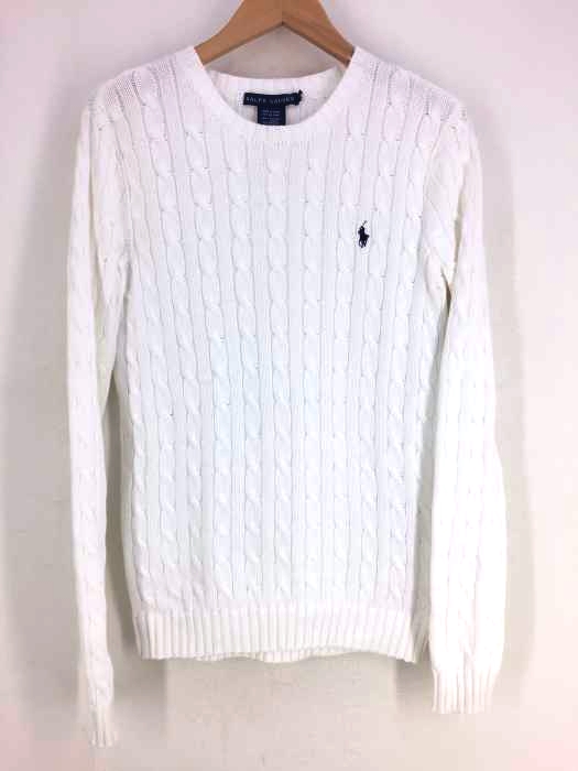 RALPH LAUREN(ラルフローレン) スモールポニー刺繍ケーブルニット レディース import：M