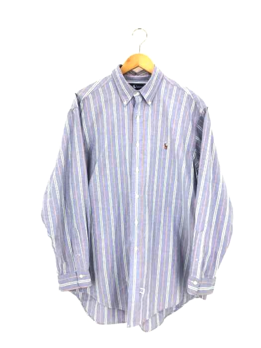 RALPH LAUREN(ラルフローレン) ストライプオックスフォードボタンダウンシャツ メンズ  17-34