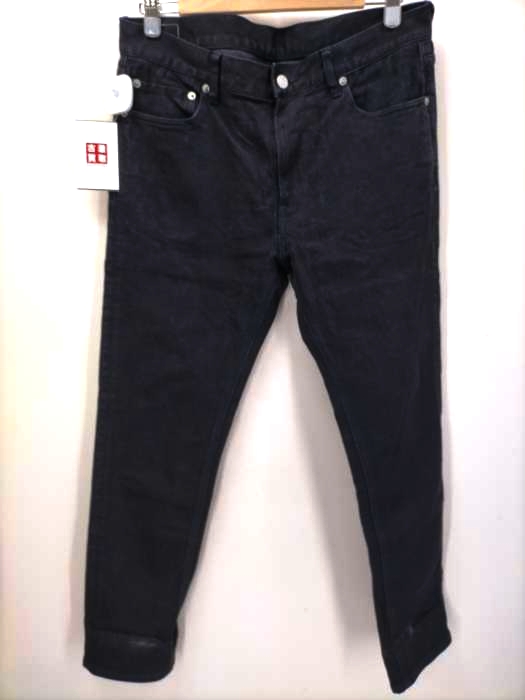 BEAMS(ビームス) べーシック ストレッチ ブラックデニムパンツ メンズ JPN：L