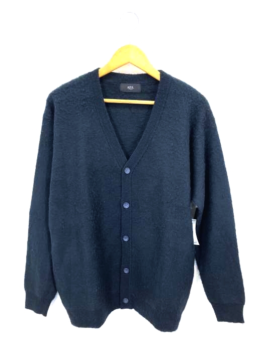 AZUL by moussy(アズールバイマウジー) ヒョウ柄ニットカーディガン メンズ  S