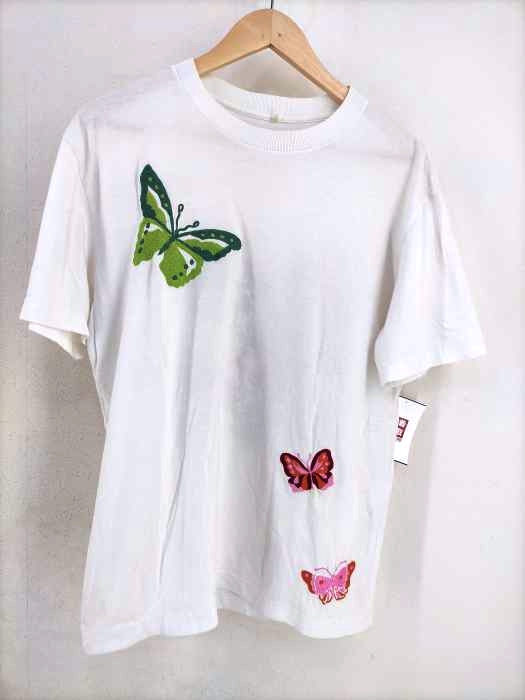 H.R.MARKET(ハリウッドランチマーケット) 蝶 花刺繍TEE メンズ 表記無