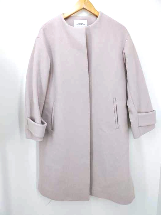 GREEN LABEL RELAXING(グリーンレーベルリラクシング) FFC アンゴラビーバー スリット ノーカラー コート レディース JPN：40
