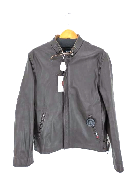 Schott(ショット) SOLID CLASSIC RACER JACKET ラムレザー シングルライダース ジャケット メンズ JPN：M