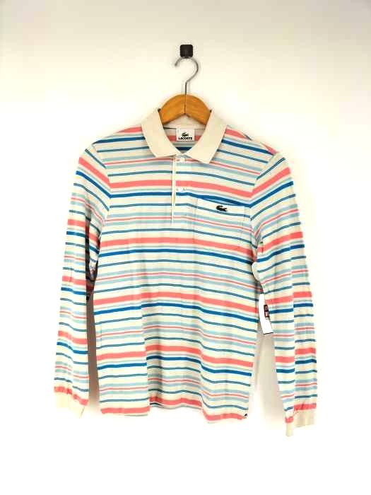 ラコステ LACOSTE マルチカラー ボーダーポロシャツ レディース  2