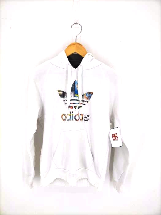 アディダス adidas グラフィック トレフォイルプリントフーディ メンズ JPN：S