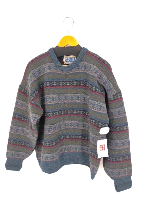 ユーズドフルギ USED古着 {{WOOLLY JUMPERS}} ニュージーランド製 Pure New Wool ノルディックニット メンズ import：L