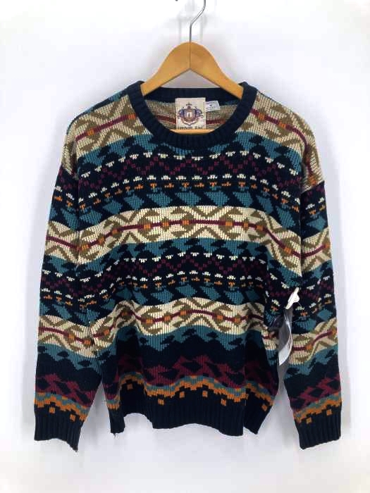 LONDON FOG(ロンドンフォグ) ノルディック柄 クルーネックニットセーター メンズ import：M