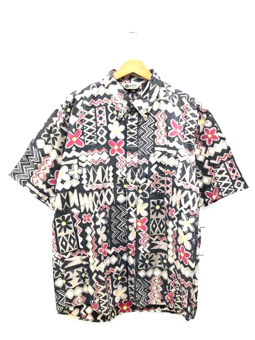 USED古着(ユーズドフルギ) 花柄ボタンダウンシャツ メンズ  3L