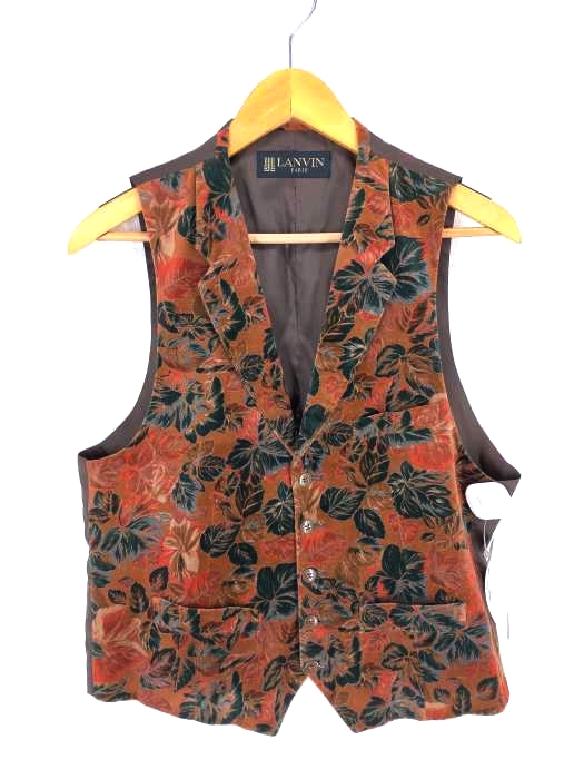 LANVIN PARIS(ランバン パリ) 花柄ベロアベスト メンズ  R48-45