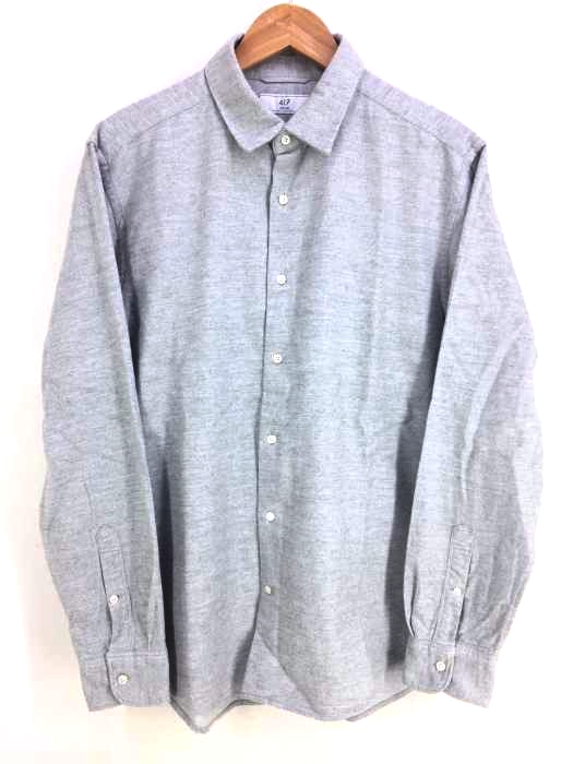 417 by EDIFICE(フォーワンセブンバイエディフィス) プレーンネルシャツ メンズ L