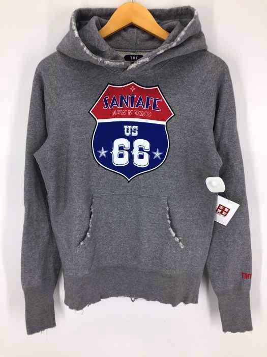 TMT(ティーエムティー) AMERICAN-VINTAGE FRENCH TERRY FOODIE ダメージ加工 プルバーパーカー メンズ JPN：M