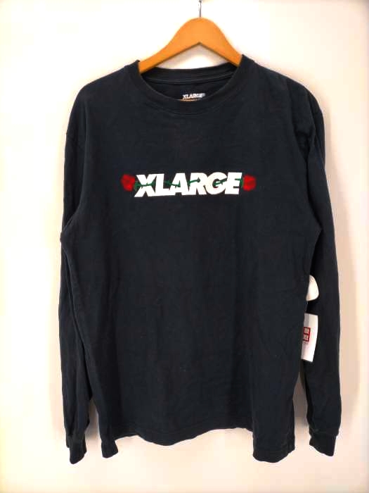 XLARGE(エクストララージ) フロッキーローズプリントロゴL/S メンズ import：L