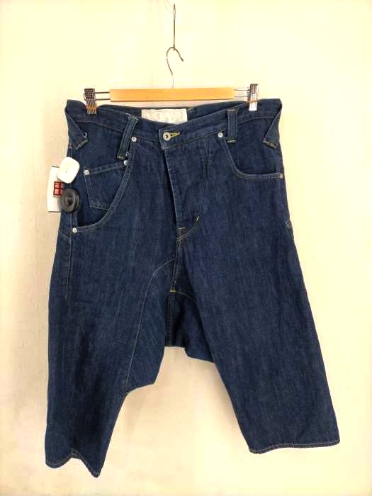 GANRYU(ガンリュウ) AD2011 12SS アシンメトリーデザインデニムサルエルパンツ メンズ JPN：M