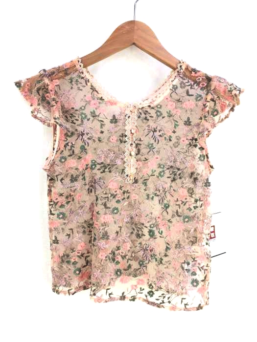 Lily Brown(リリーブラウン) フラワー刺繍トップス レディース F