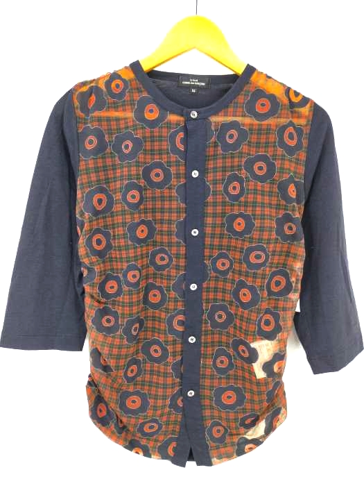 tricot COMME des GARCONS(トリココムデギャルソン) AD2011 花柄切替えカーディガン メンズ JPN:M